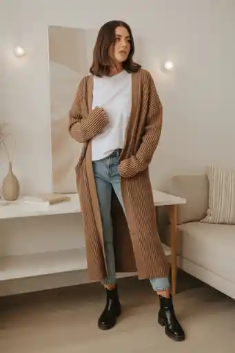 Long Cardigan With Slim Jeans