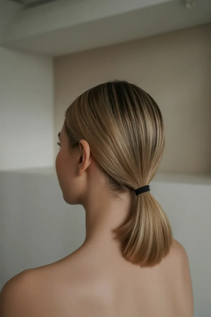 Low Sleek Ponytail - Ponytail Hairstyles Ideas