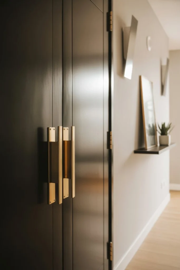 Matte Finish Black Door - Door Painting Ideas