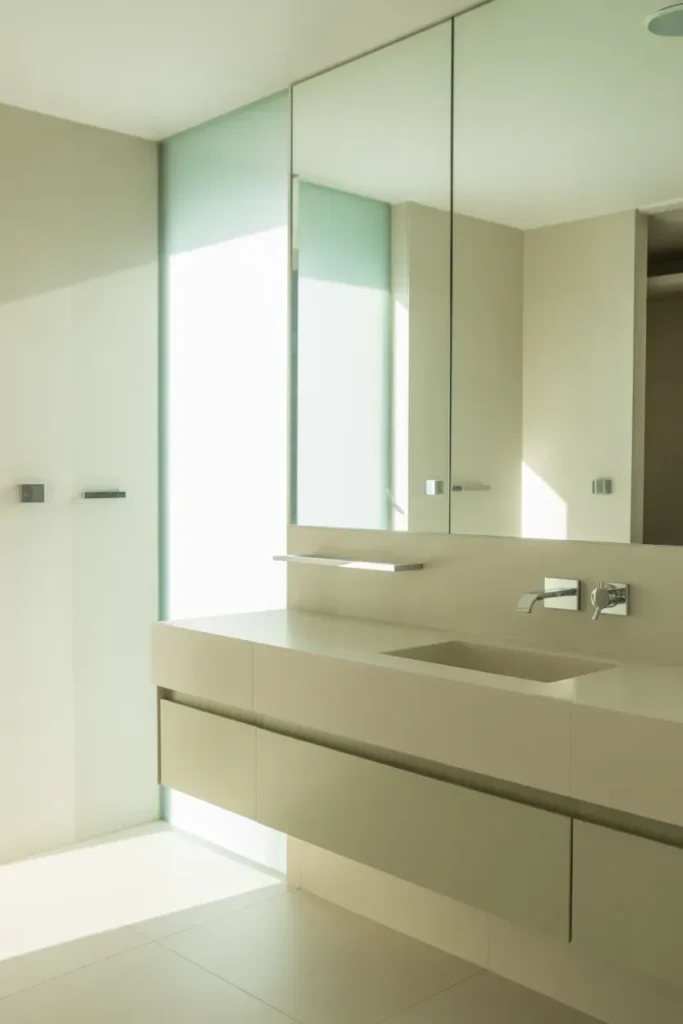 Minimalist White Bathroom - Modern Bathroom Ideas