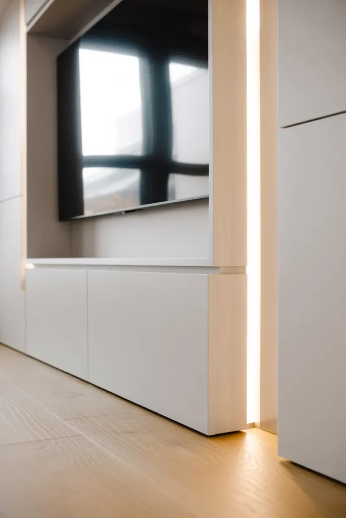 Minimalist White Media Wall