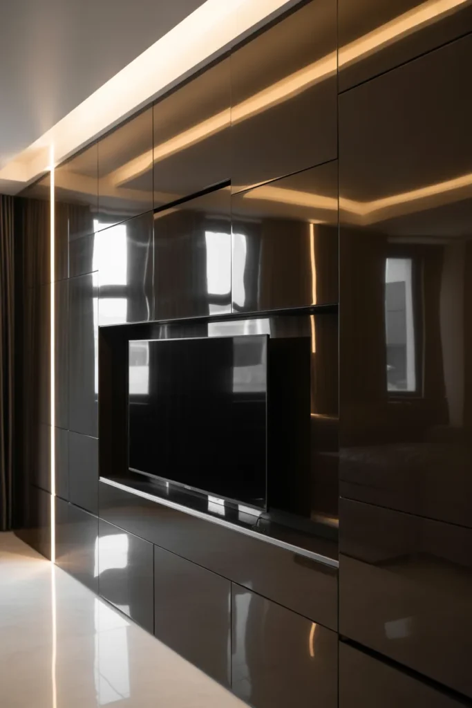 Mirrored or Glossy Finishes