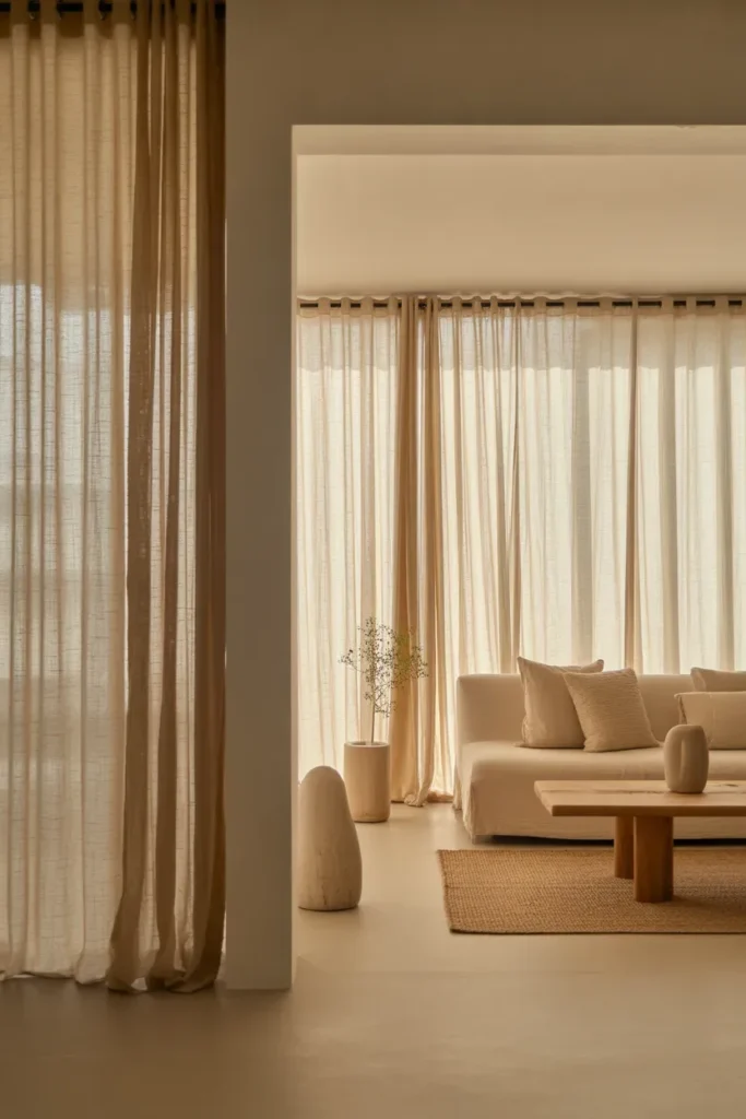 Neutral Curtains for a Soft Minimal Look