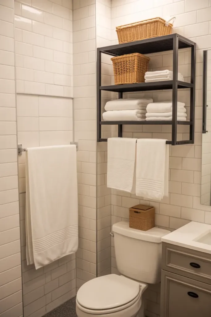 Over-the-Toilet Towel Shelf