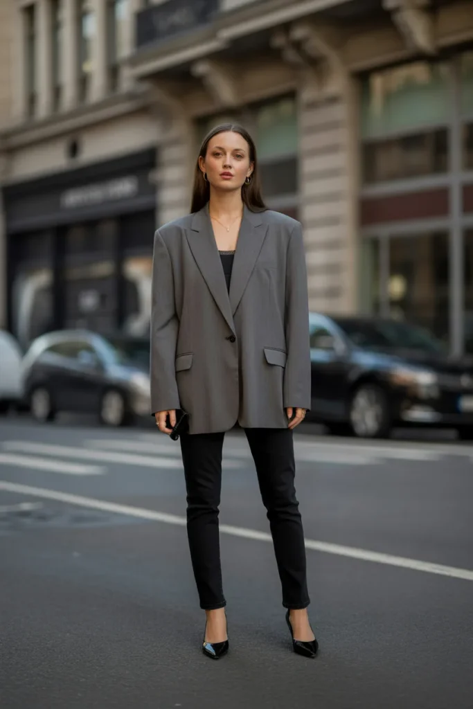 Oversized Blazer with Slim Pants