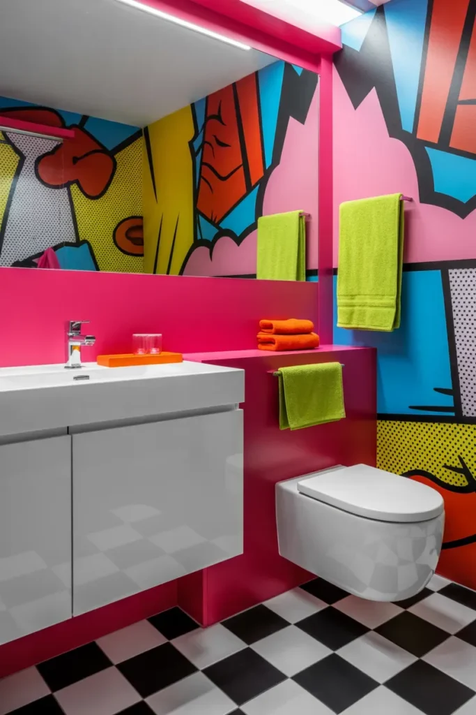 Pop Art Bathroom Decor - Funky Bathroom Ideas