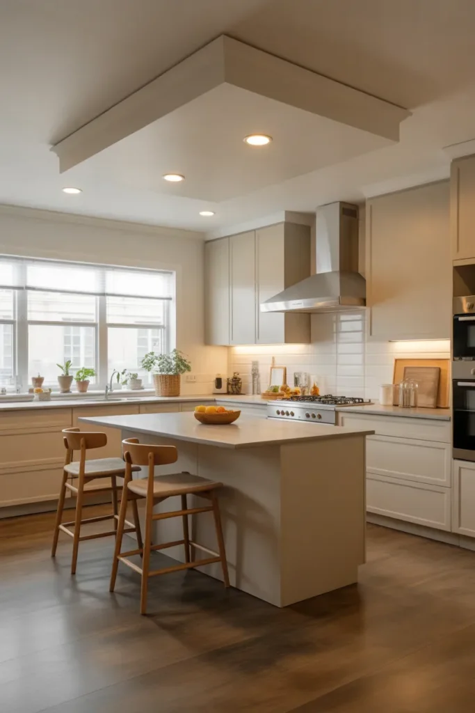 Recessed Lights Above the Island