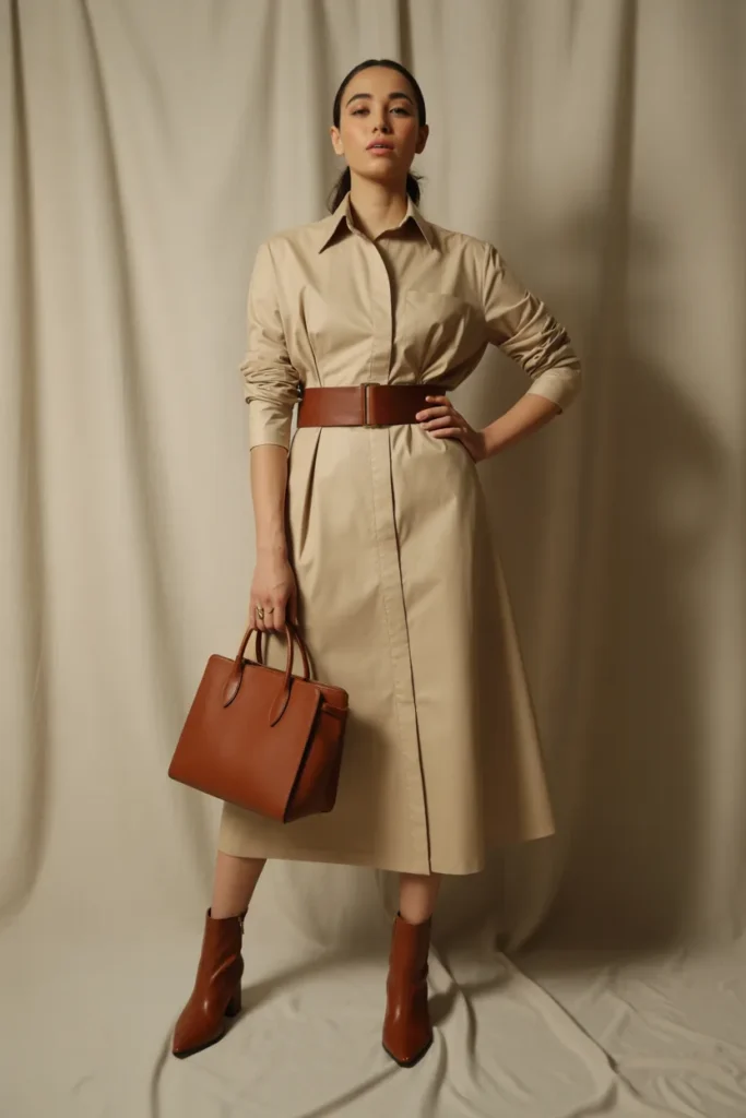 Shirt Dress with Belt