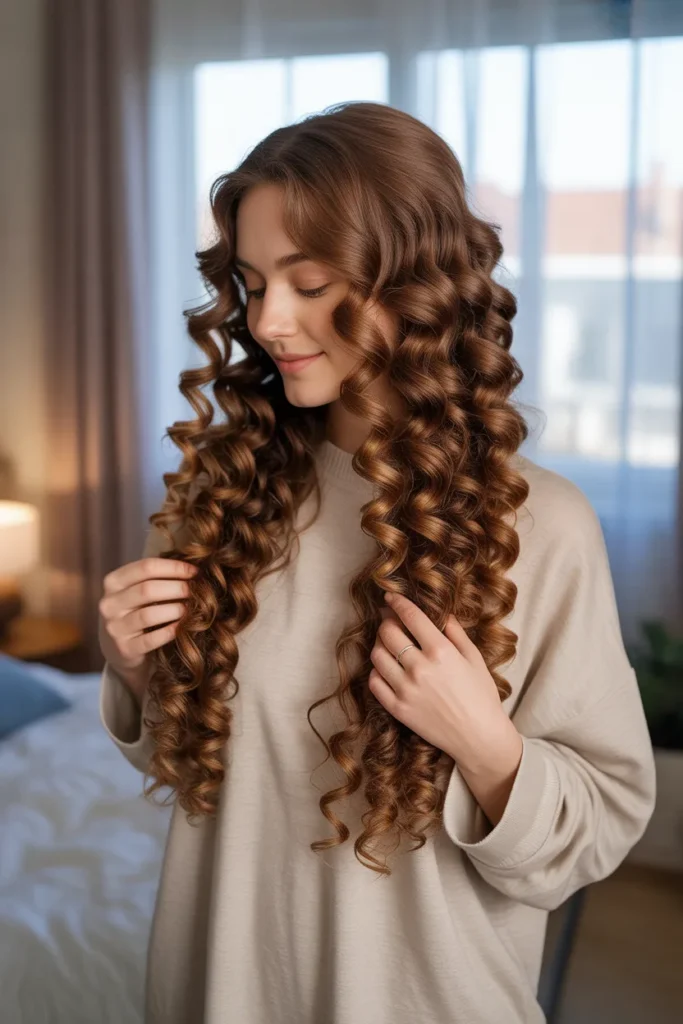 Sock Bun Curls - Heatless Curls Ideas