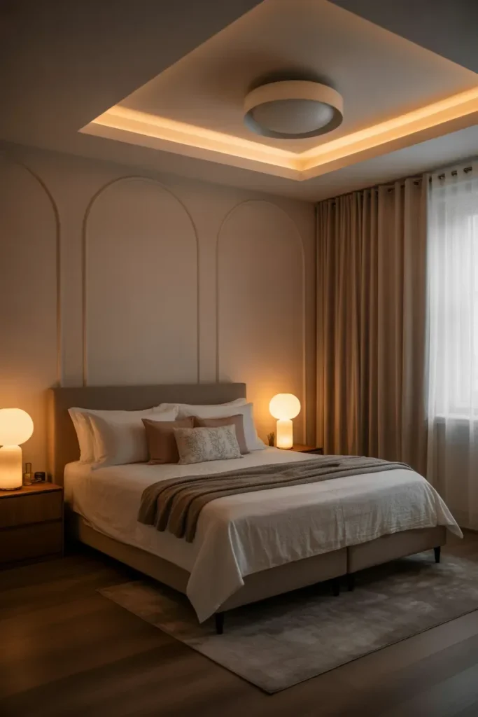 Soft Ambient Ceiling Lights - Bedroom Lighting Ideas