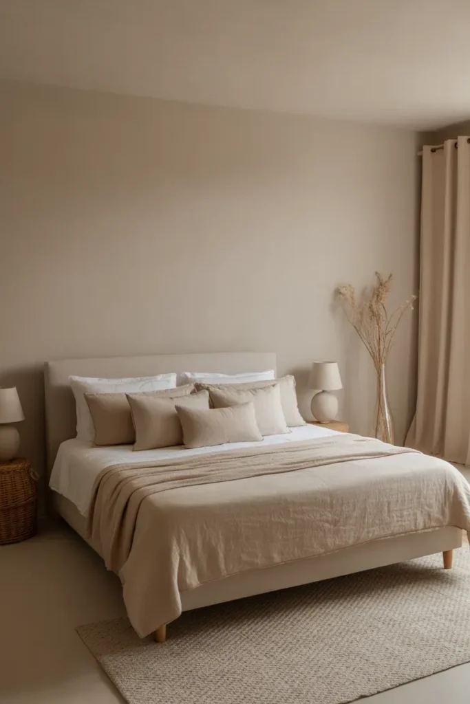 Soft Neutral Color Palette - Calm Bedroom Ideas