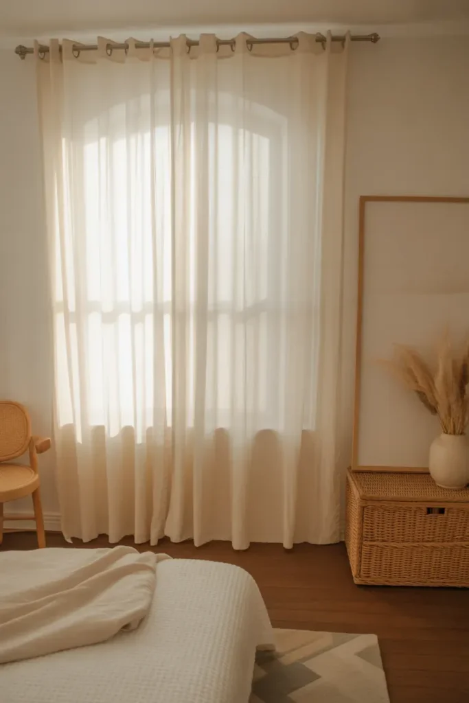 Soft Sheer Curtains - Bedroom Curtain Ideas