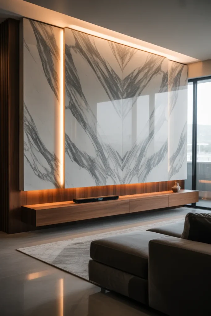 Stone Accent Wall for a Luxurious Feel