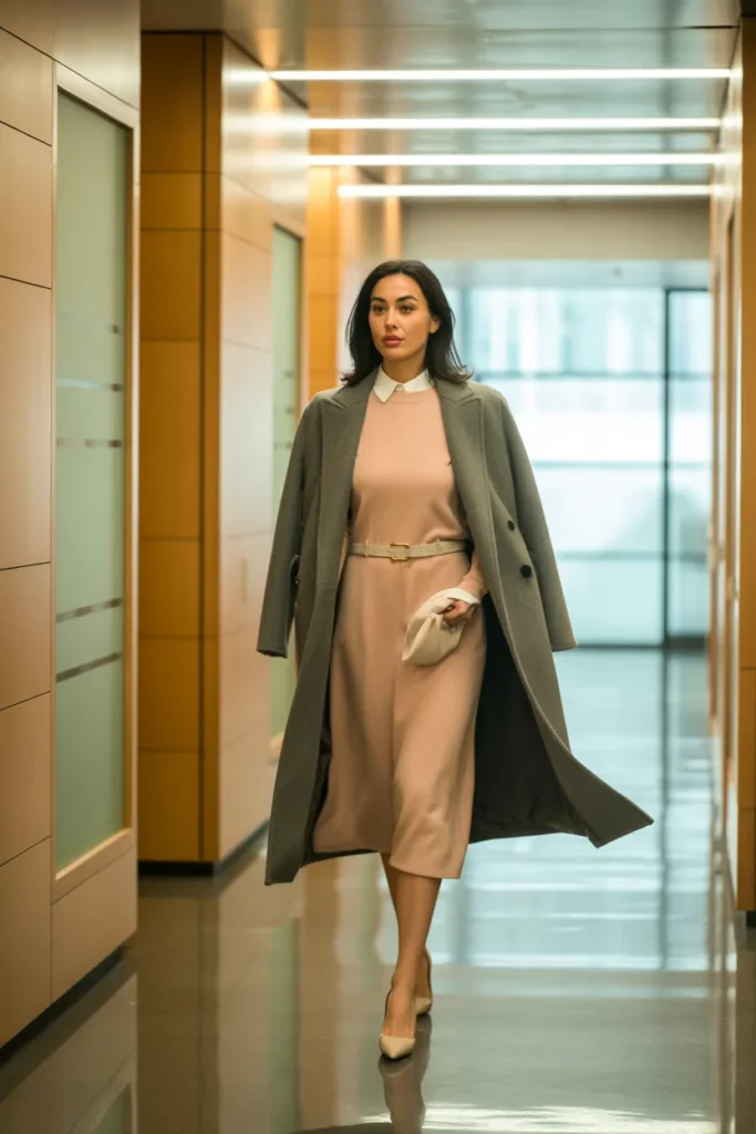 Sweater Dress with Classic Accessories