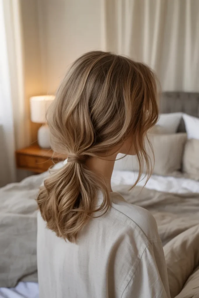 Textured Low Ponytail