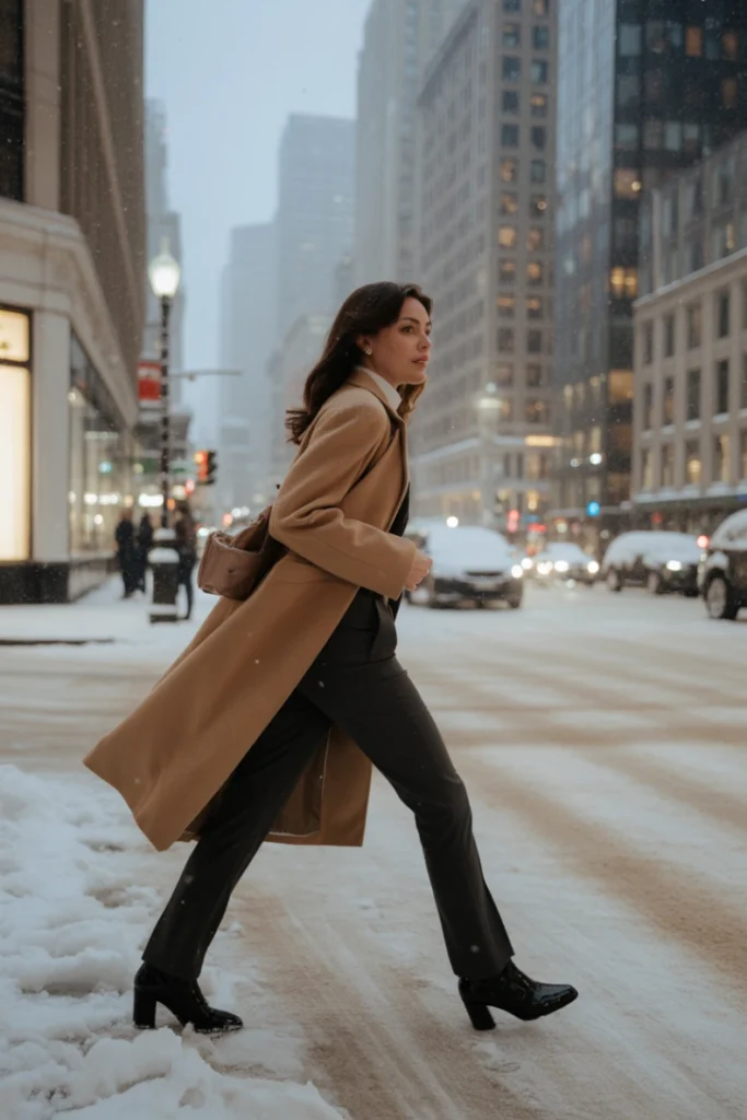 The Classic Wool Coat Look - Winter Work Outfits