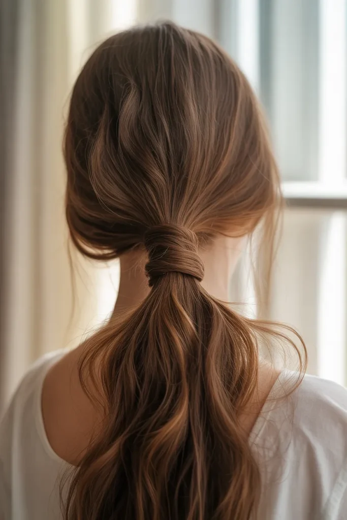 Twisted Low Ponytail