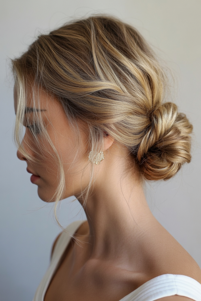 Twisted Side Bun - Elegant Updo Hairstyles