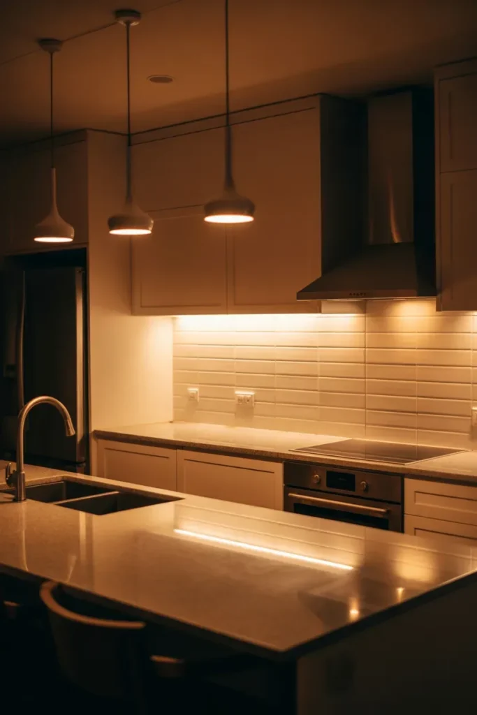 Under-Cabinet Lighting for Soft Support Glow