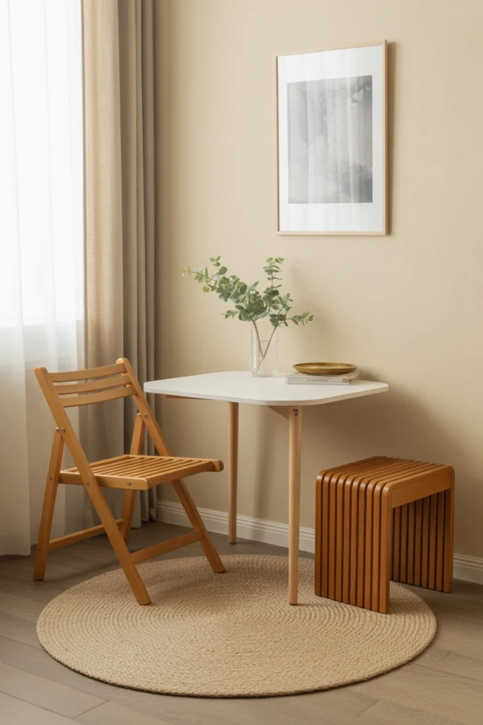 Use Foldable or Stackable Pieces