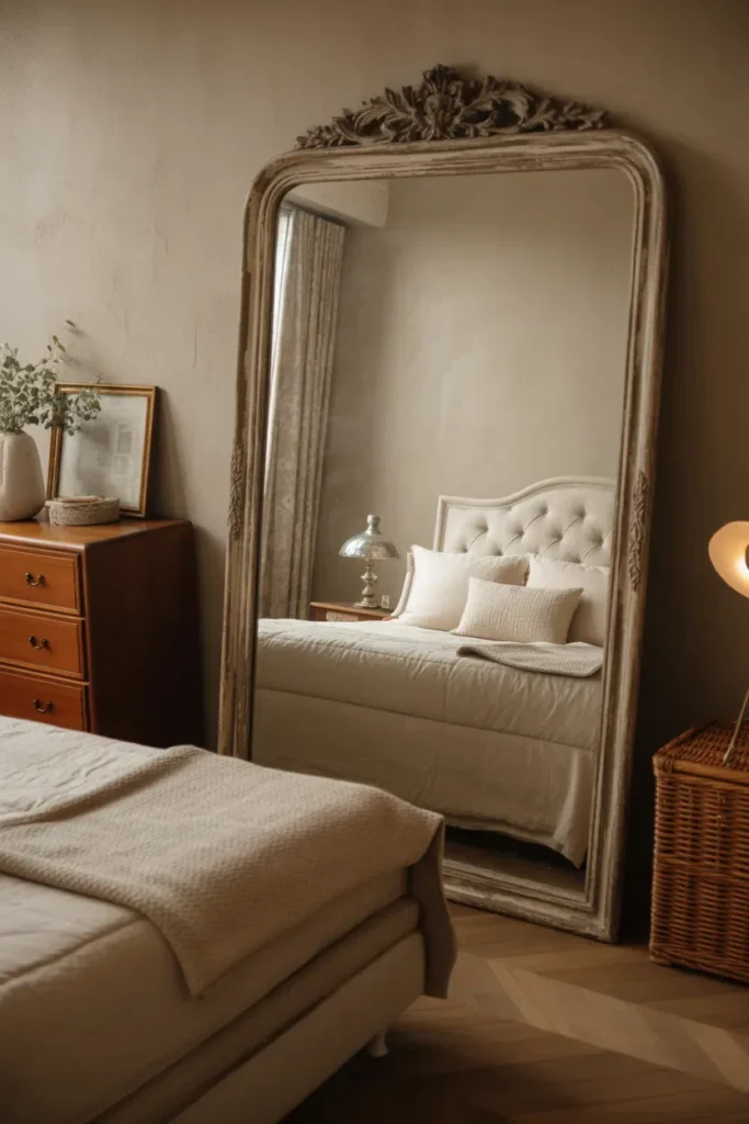 Vintage Mirrors with Aged Frames