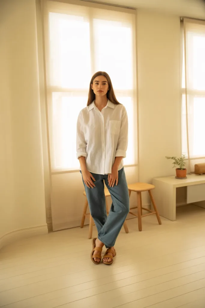 White Button-Down Shirt