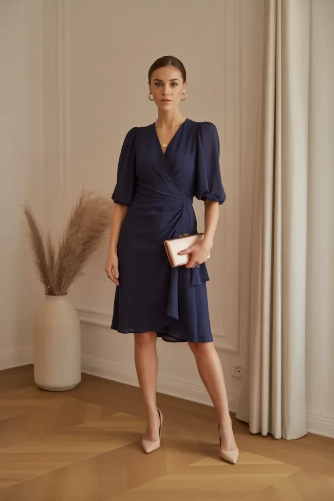 Wrap Dress with Classic Heels