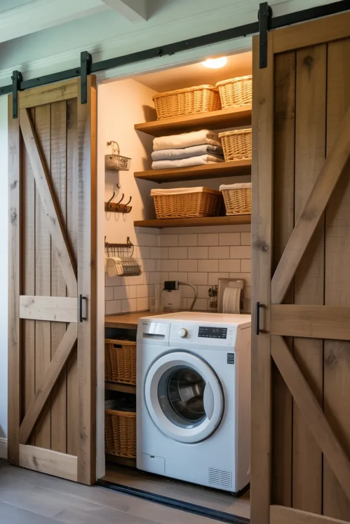 Add Sliding Doors to Hide the Utility Area