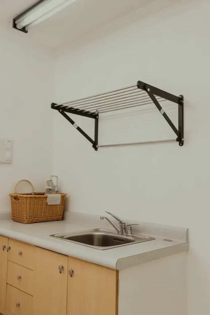 Add a Wall-Mounted Drying Rack