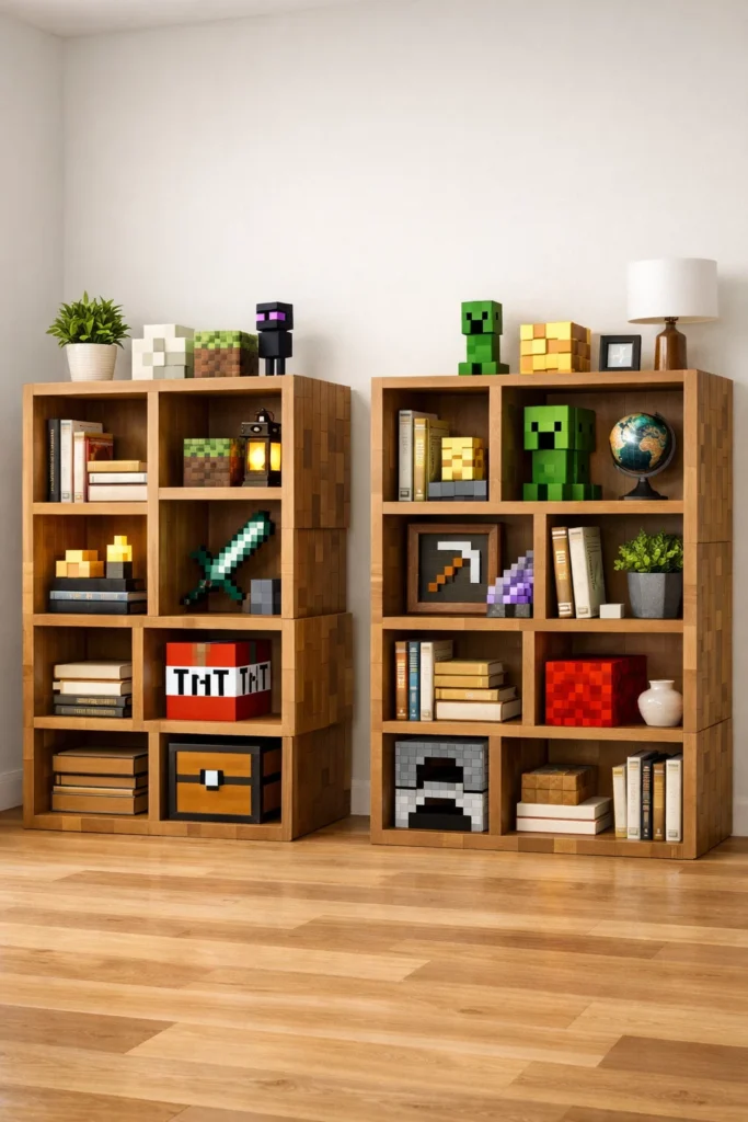 Block-Shaped Shelving Units