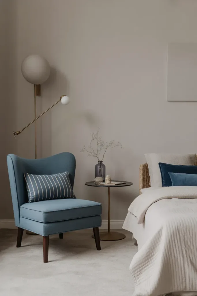 Blue Area Accent Chair for a Cozy Corner