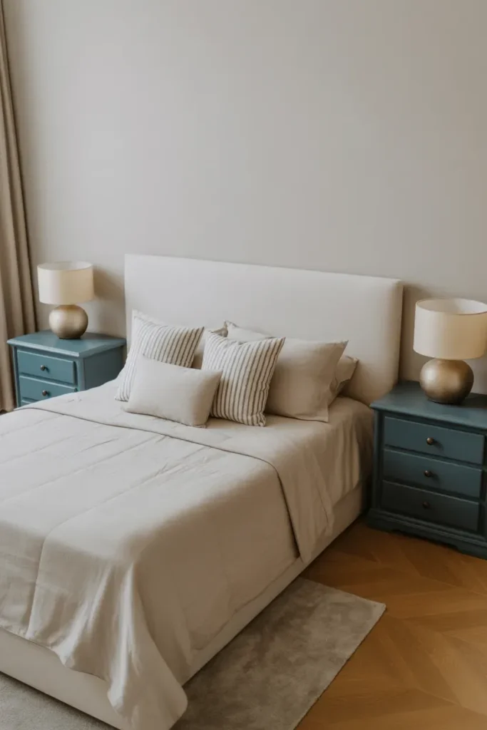 Blue Nightstands for Subtle Color - Blue Bedroom Ideas