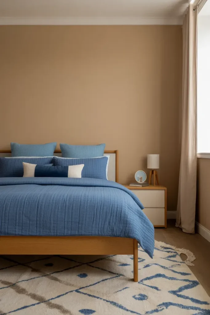 Blue and Tan Calm Style