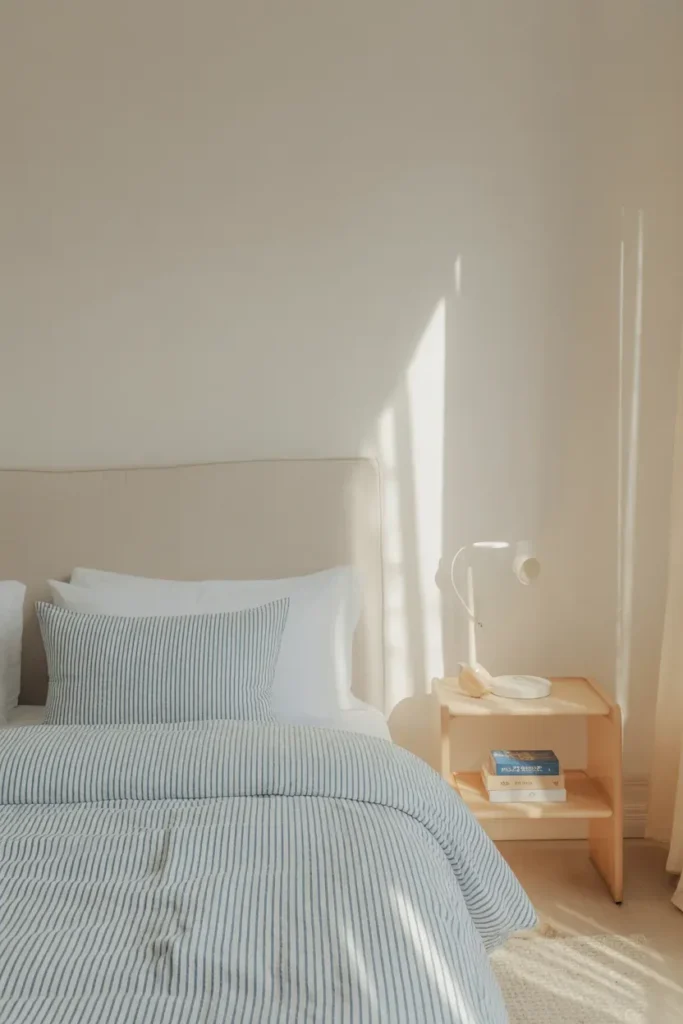 Blue and White Striped Bedding for Classic Calm