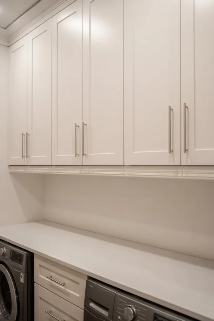 Consistent Hardware Choices - Laundry Room Ideas
