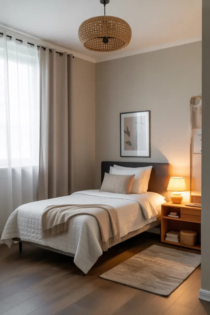 Corner Twin Bed Layout