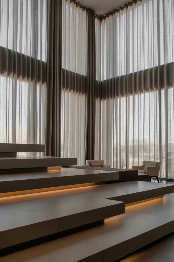 Curtains Hung High and Wide