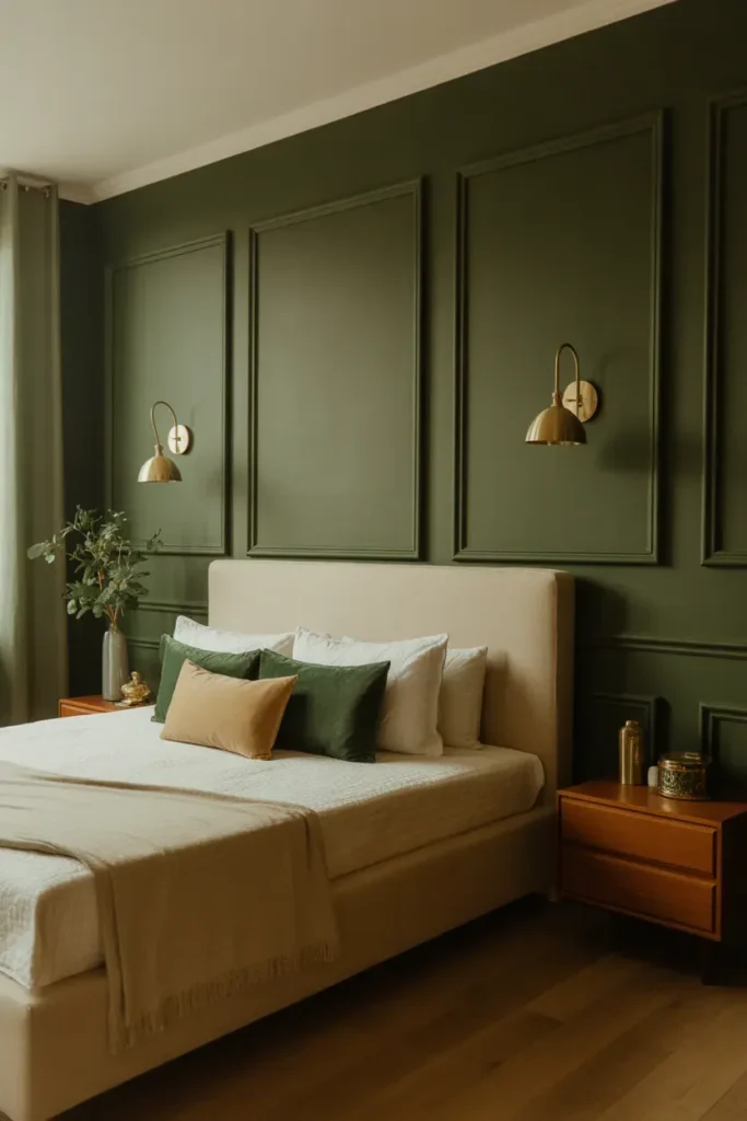 Dark Green Paneling for a Classic Look