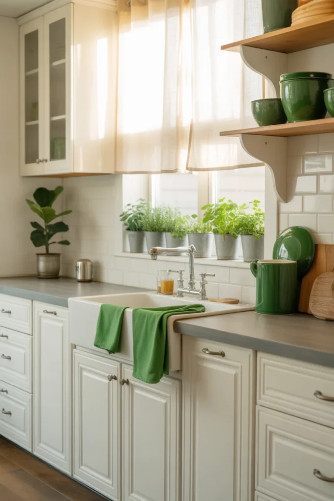 Green Accents for Subtle Colour