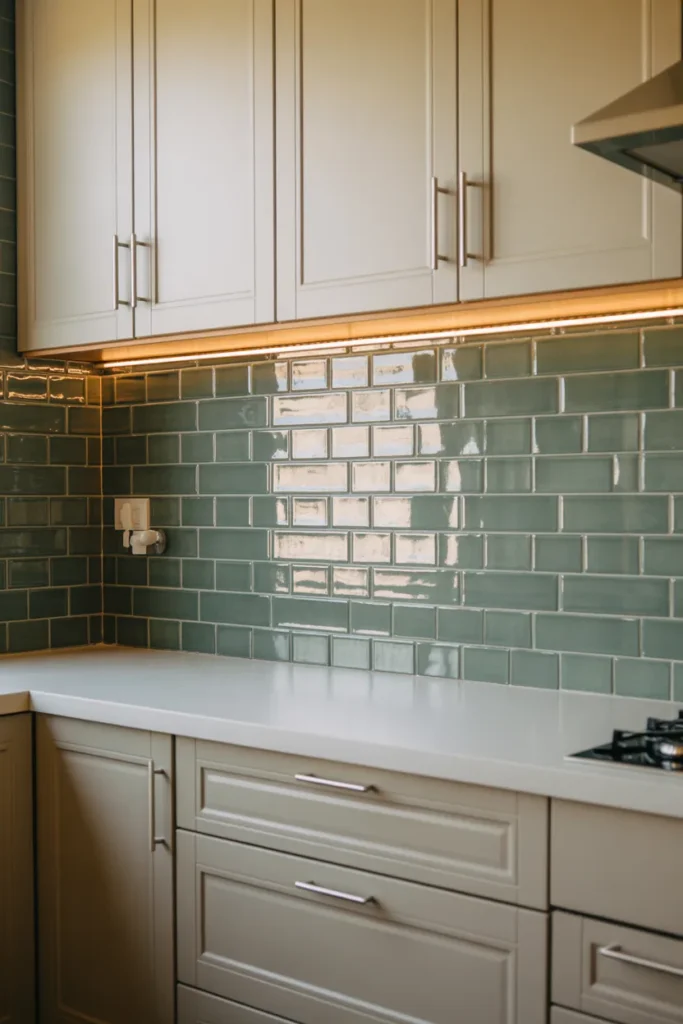 Green Tiles for Splash-backs