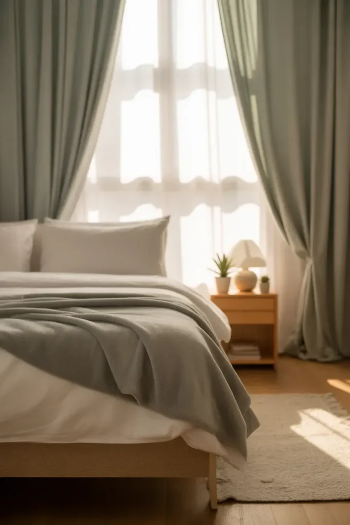 Grey Curtains for Soft Light