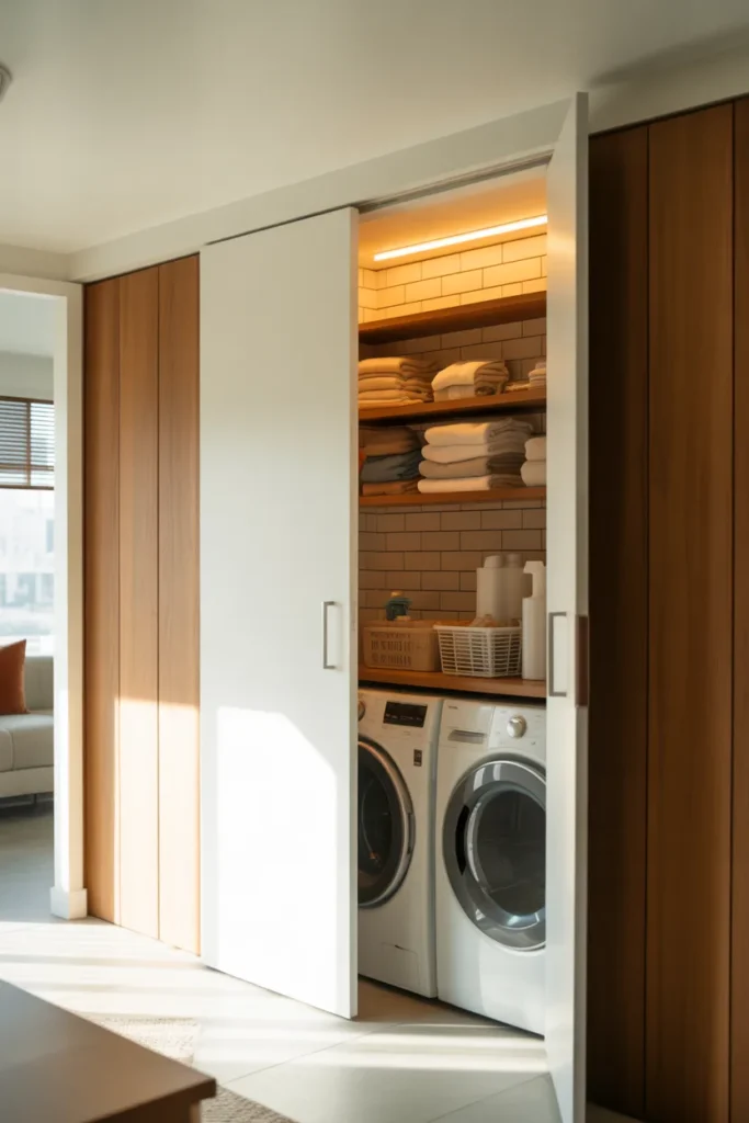 Hidden Laundry Closets