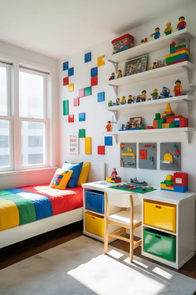 Lego-Inspired Color Pops - Boys Bedroom Ideas