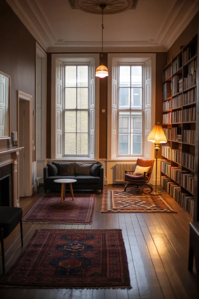 Long and Narrow Layout Zoning - Terraced House Living Room Ideas