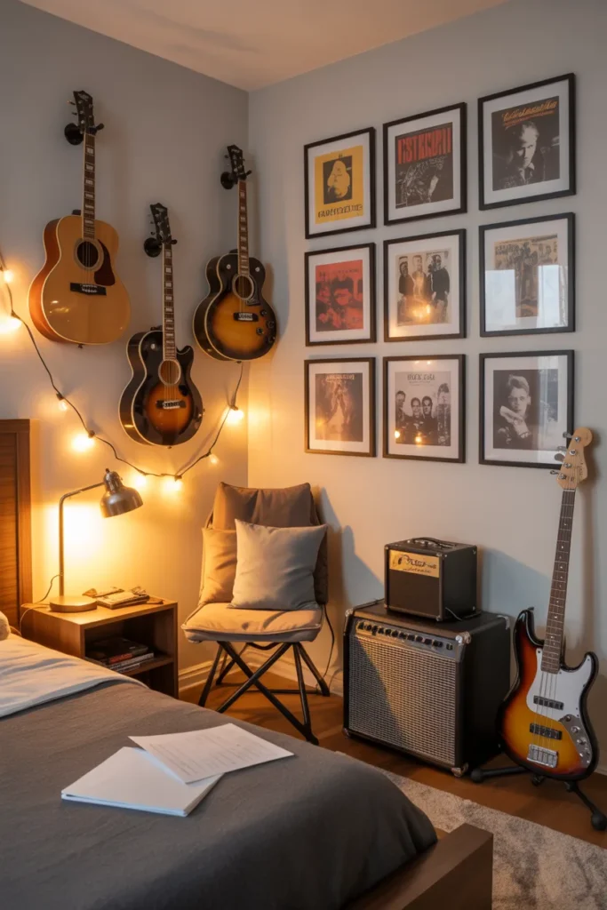 Music-Inspired Bedroom
