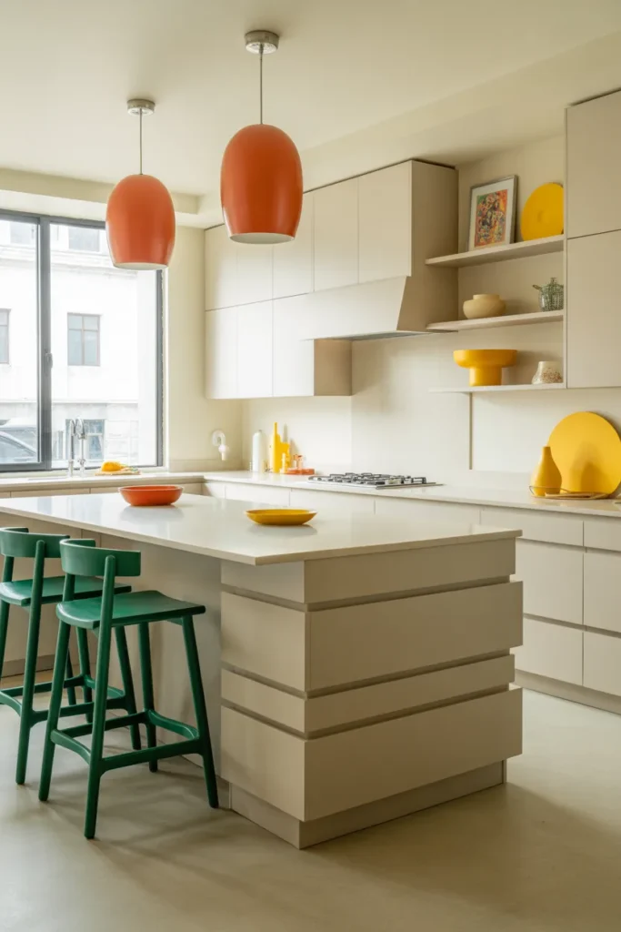 Neutral Base with Bold Accents