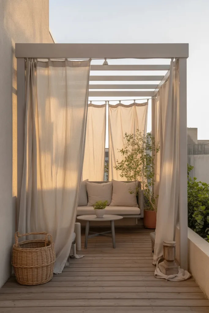 Outdoor Privacy Curtains - 18 Balcony Privacy Ideas