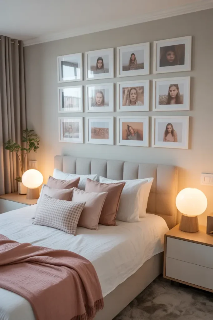 Photo Wall With Simple Frames