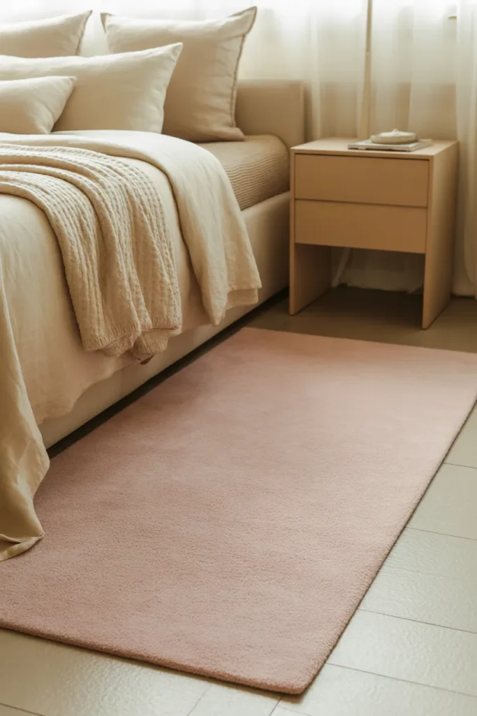 Pink Area Rug for Soft Texture