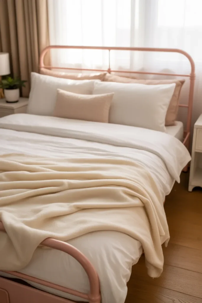 Pink Bed Frame for a Pretty Focal Point